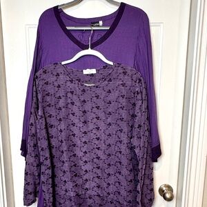 Two Pc. Iguana & A La Mode Tunics/Dresses Purple Size Medium